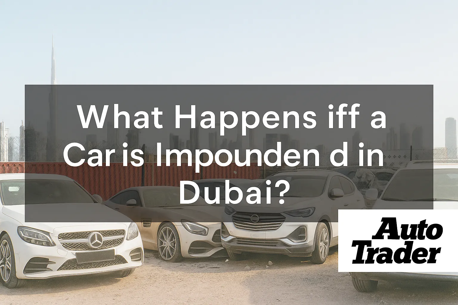What to Do if Your Car is Impounded in Dubai | Release Guide | Auto Trader UAE