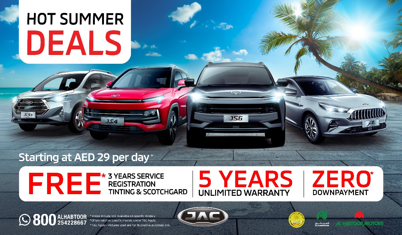 Own a JAC Vehicle This Summer Starting from AED 29 per Day with Al Habtoor Motors | Auto Trader UAE