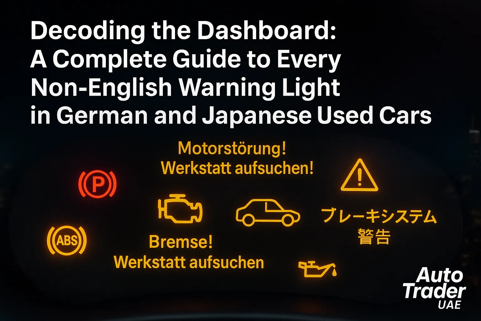 Decoding the Dashboard: German & Japanese Car Warning Lights Explained | Auto Trader UAE | Auto Trader UAE