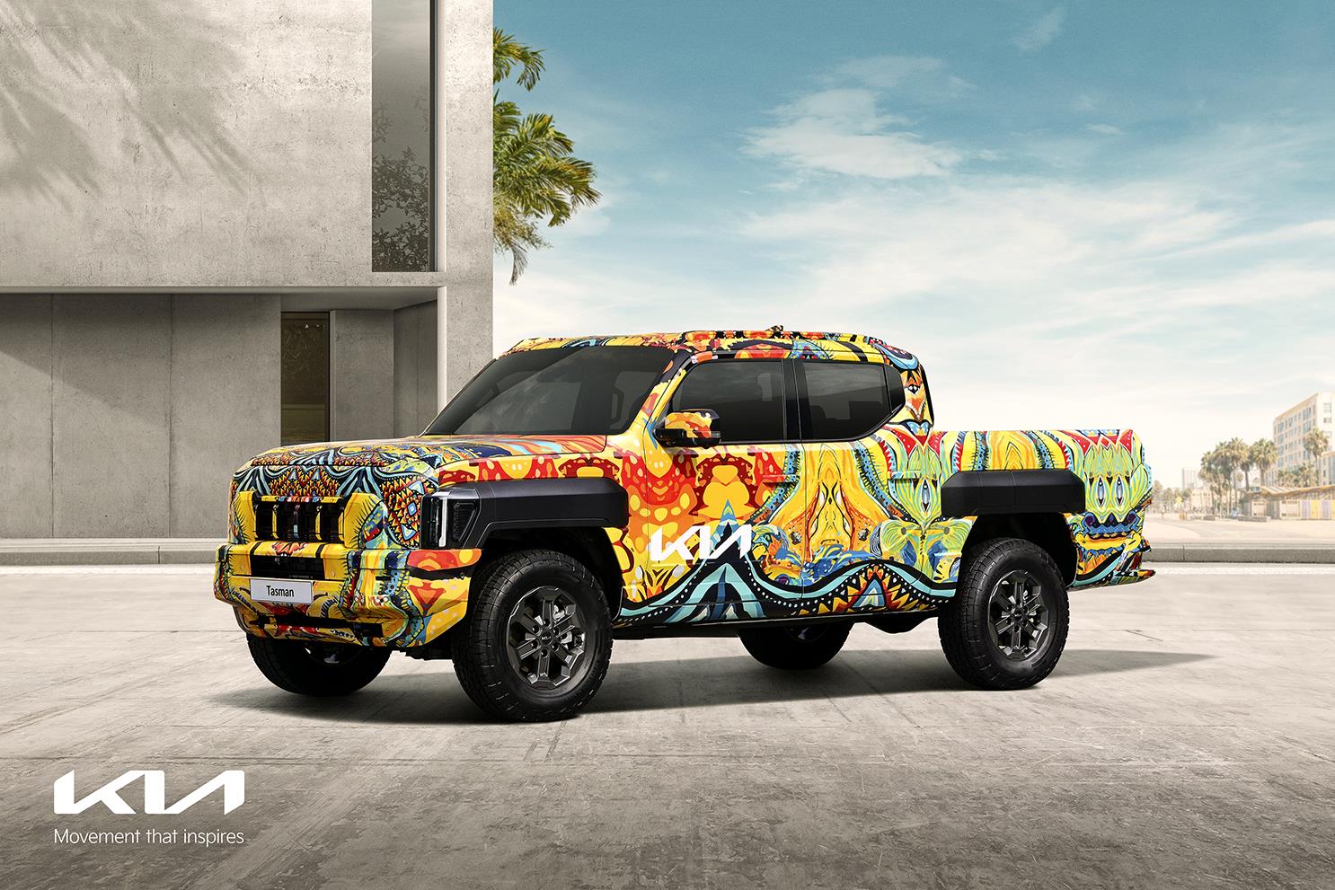 Kia Unveils Artistic Camouflage for its First Pickup, the Tasman | Auto Trader UAE