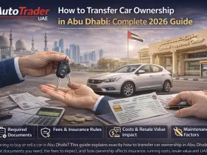 Transfer of car ownership in Abu Dhabi at a vehicle registration center