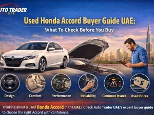 Used Honda Accord sedan parked in Dubai, UAE