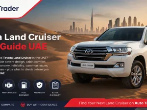 Used Toyota Land Cruiser SUV parked in the UAE desert