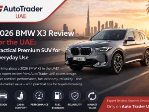 2026 BMW X3 parked in a modern Dubai neighbourhood