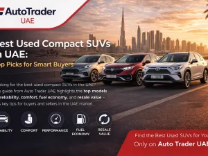 Line-up of popular used compact SUVs parked in the UAE