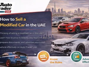 Modified performance car parked in the UAE ready to be sold