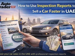 Mechanic performing a pre-sale car inspection in the UAE