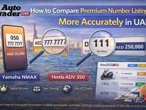 Premium car plate numbers and mobile numbers compared side by side in the UAE market