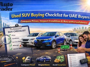 Used SUV parked in the UAE ready for inspection and purchase