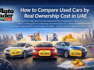 Used cars in UAE compared by real ownership cost including fuel, maintenance and insurance