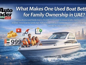 Used family boat cruising in UAE waters