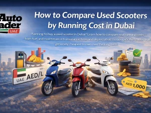 Used scooter parked in Dubai ready for city commuting
