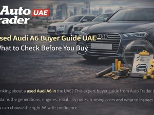 Used Audi A6 executive sedan parked in the UAE