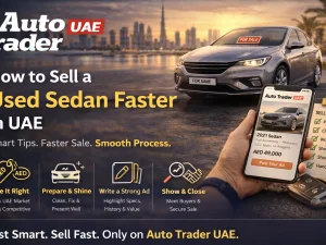 Used sedan parked in UAE ready for sale
