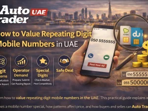 Person checking value of a repeating digit mobile number in the UAE
