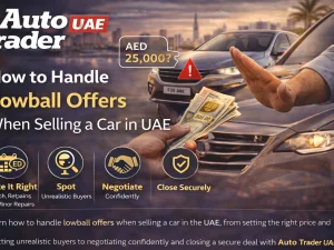 Seller negotiating car price with a buyer in the UAE