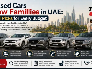 Used family SUV parked in UAE residential area