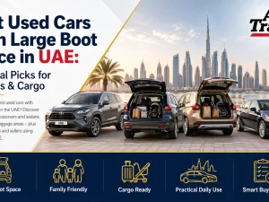 Used SUV with large boot space parked in UAE residential area