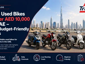 Used budget motorcycle parked outdoors in UAE under AED 10,000
