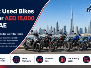 Used sport and commuter bikes parked in UAE under AED 15,000 budget