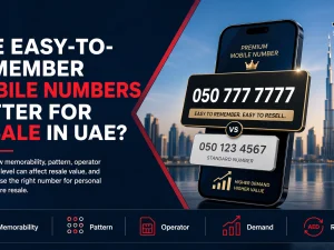 VIP easy-to-remember mobile number displayed on a smartphone in the UAE