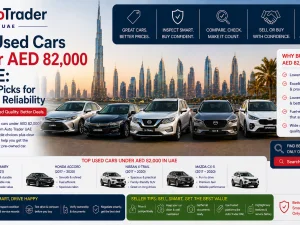 Best used cars under AED 82,000 in UAE parked in a dealership lot