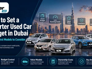 Used car buyer reviewing budget-friendly options in Dubai