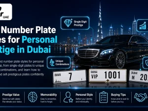 Prestigious Dubai car number plate on a luxury vehicle