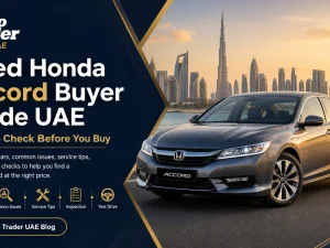 Used Honda Accord sedan parked in the UAE, suitable for buyers looking for a reliable family car