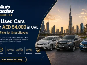 Line-up of budget-friendly used cars parked in the UAE under AED 54,000