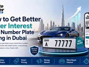 Dubai VIP car number plate close-up with clear digits