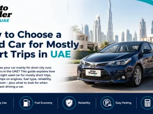 Used compact car ideal for short city trips in the UAE