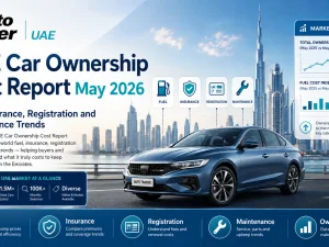 Cars driving on a UAE highway illustrating ownership costs in May 2026