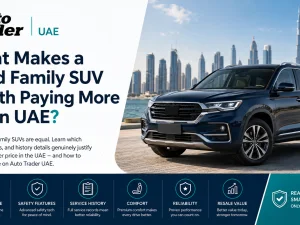 Used family SUV parked in UAE residential area