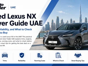 Used Lexus NX compact luxury SUV parked in Dubai UAE