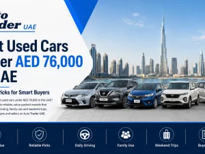 Line-up of popular used cars under AED 76,000 parked in the UAE