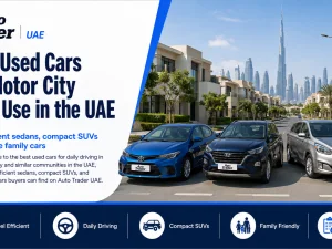 Used compact SUV parked in a Dubai residential community suitable for daily use in Motor City