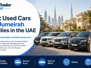 Family SUV parked on a residential street in Jumeirah Dubai