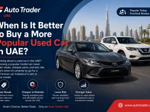 Popular used cars parked in a UAE city street
