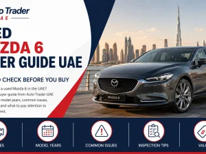 Used Mazda 6 sedan parked in the UAE