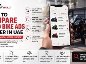Used sport bike parked in UAE ready for sale