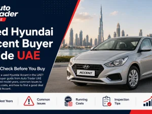 Used Hyundai Accent sedan parked in the UAE