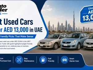 Budget used car parked in UAE city street