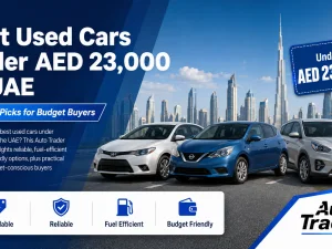 Budget-friendly used car parked in UAE city street