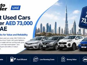 Line-up of popular used cars parked in the UAE within a budget of AED 73,000