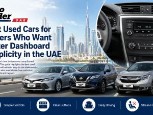 Simple car dashboard in a used car suitable for UAE drivers