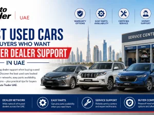 Used cars in UAE with strong dealer support at a showroom