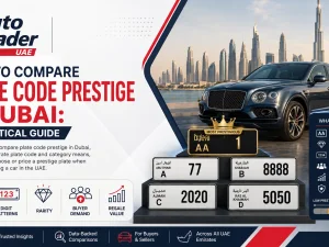 Prestige Dubai car number plate on a luxury vehicle