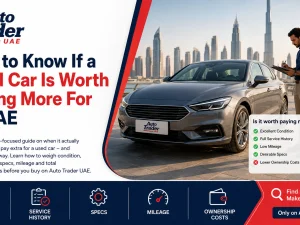 Used car buyer inspecting vehicle condition in UAE before paying a higher price