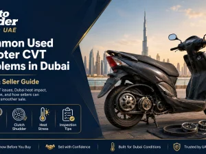 Used scooter CVT inspection in Dubai workshop